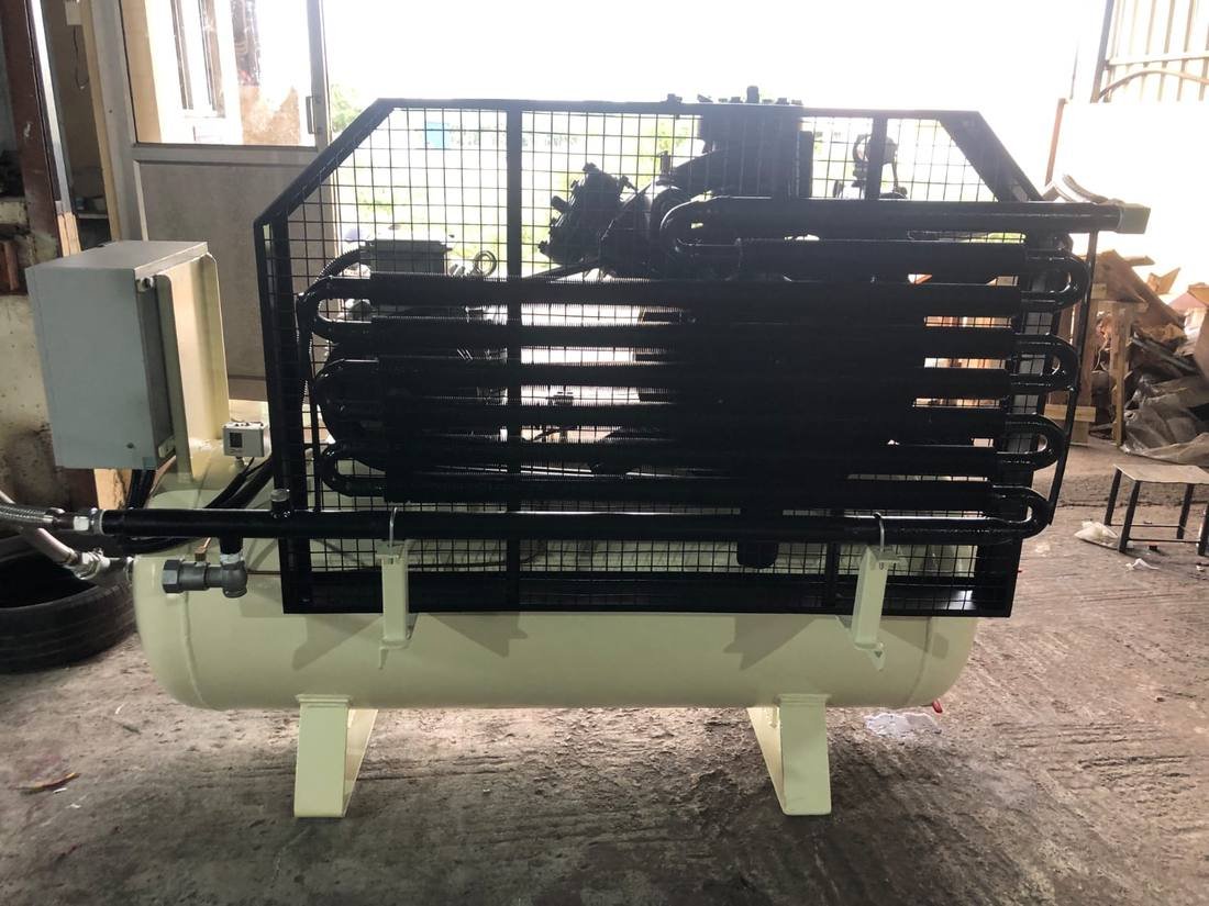 Aftercooler and guard, built in house